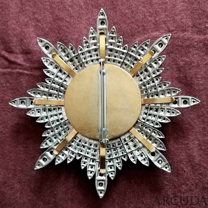 Звезда ордена «Андрея Первозванного» Коронационная (муляж, с кристаллами Swarovski)